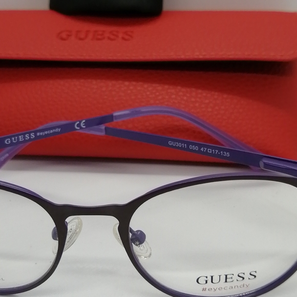 Brand New Authentic Guess Eyeglass GU3011 BLK/PURP - Picture 3 of 7